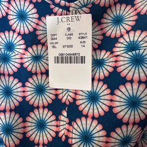 J. Crew Blue Dress with Floral Accents